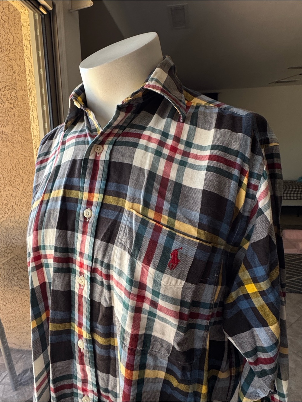 Polo by Ralph Lauren Multicolor Plaid Button-Down Shirt with Red Pony